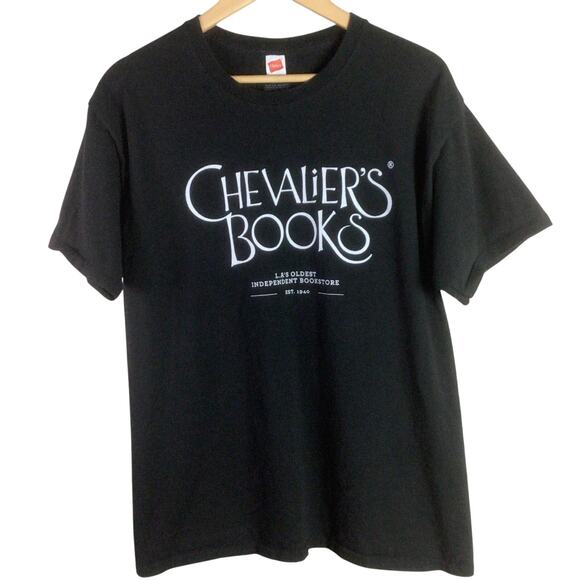 Chevalier’s Books Los Angeles bookstore T Shirt Black Large - Picture 2 of 5
